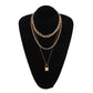 Jewelry Aluminum Alloy Thick Chain Key Hemp Rope Lock Necklace Ladies Versatile Multilayer Geometric Necklace