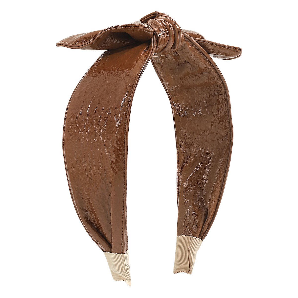F53 creative leather three-dimensional geometric bow headband female personality small fragrance color elegant headband