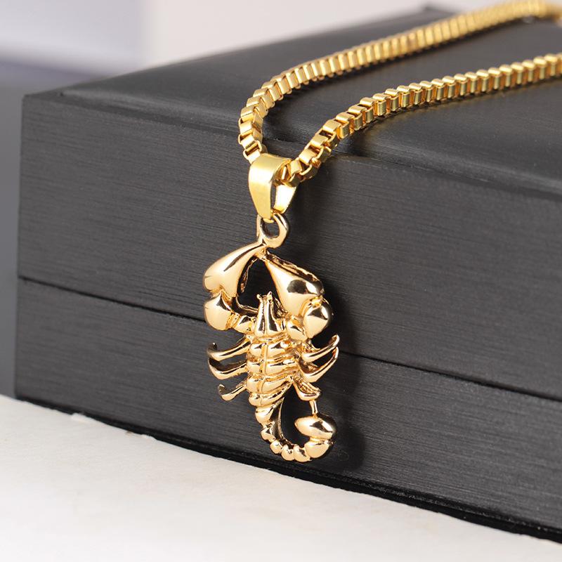 Fashion Alloy Casting Scorpion Pendant Personalized Design Men's Hip Hop Necklace Jewelry
