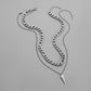 Fashion Men Domineering Trend Cool Simple Stainless Steel Double Chain Wings Pendant Necklace Street