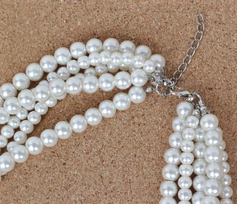 Fashion and popular multi-layer pearl sweater chain ladies simple and versatile long necklace pendant jewelry