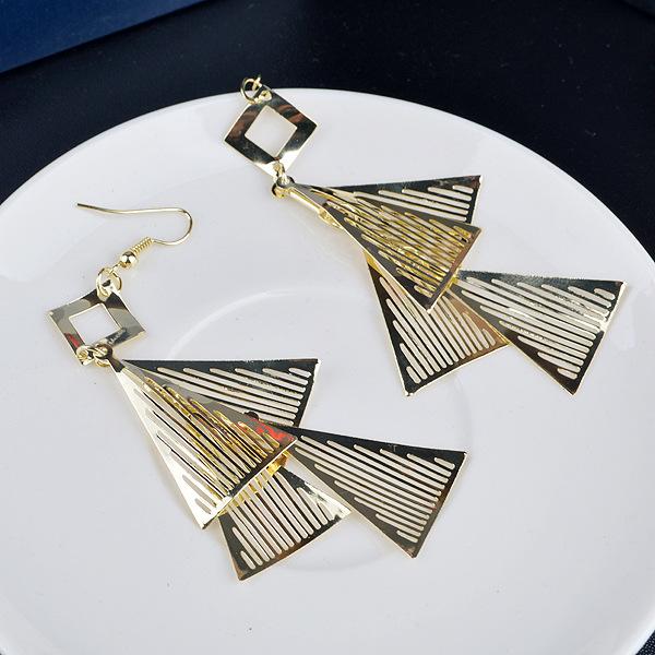 Multi-layer triangle personality hollow earrings vintage earrings earrings