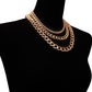 Jewelry trend versatile metal texture chain multi-layer set chain fashion ins suit necklace