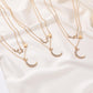 Double-layer star moon clavicle chain temperament diamond twelve constellation necklace ins net red accessories