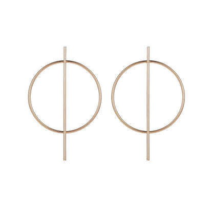 Exaggerated personality big circle geometric earrings night fashion trendy style simple temperament versatile popular earrings