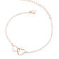 Simple stainless steel heart-to-heart bracelet small peach heart pendant mother's day bracelet