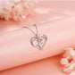 Explosive jewelry fashion simple heart-shaped cross two-color rose diamond necklace for ladies
