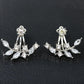 Fashion Girl Jewelry Diamond Crystal Leaf Earrings Branch Back Hanging Zircon Earrings