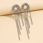 E11216 Exaggerated fashion earrings claw chain tassel temperament fairy earrings temperament rhinestone earrings