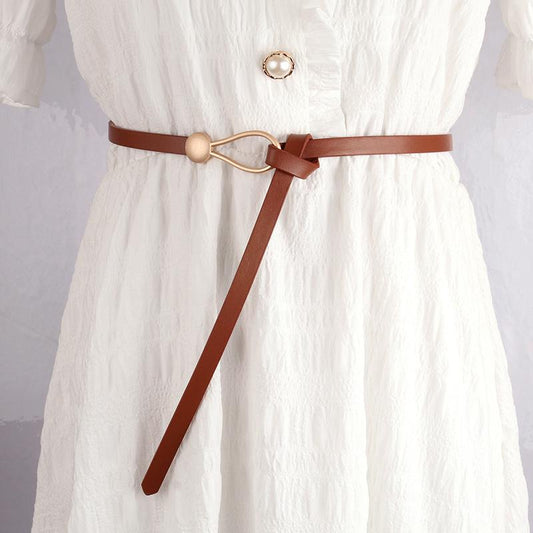 Fashion Thin Belt Ladies Matching Skirt Versatile Decorative Dress Shirt Small Belt