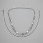Exaggerated personality thorns splicing key chain reflective pearl stacked necklace twist Cuban clavicle chain