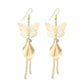 Butterfly Flower Earrings Long Tassel Earrings Retro Exaggerated Ear Jewelry