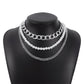 N148 Multilayer Necklace Retro Simple Personality Necklace Imitation Pearl Sweet Cool Popular Necklace