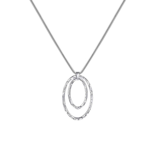 Accessories fashion trendy clavicle chain exaggerated retro large circle female necklace does not fade