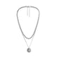 Simple personality niche fashion all-match trend men's double-layer compass retro coin twist chain necklace