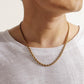 Simple stainless steel gold 5cm twist chain ins personality chain titanium steel necklace male minority