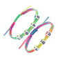 B15 Ethnic Temperament Jewelry Handmade Alphabet Adjustable Hand Rope Couple Girlfriend Contrast Color Bracelet