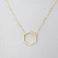 Jewelry Simple Fashion Hexagonal Necklace Delicate Clavicle Necklace Clearance