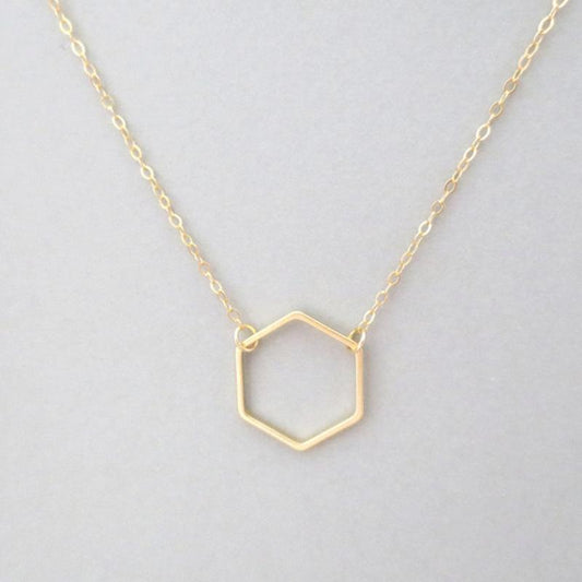 Jewelry Simple Fashion Hexagonal Necklace Delicate Clavicle Necklace Clearance