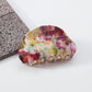 F429 Literary Retro Image School Printing Ponytail Clip Contrast Color Resin Geometric Fashion Shark Hair Clip