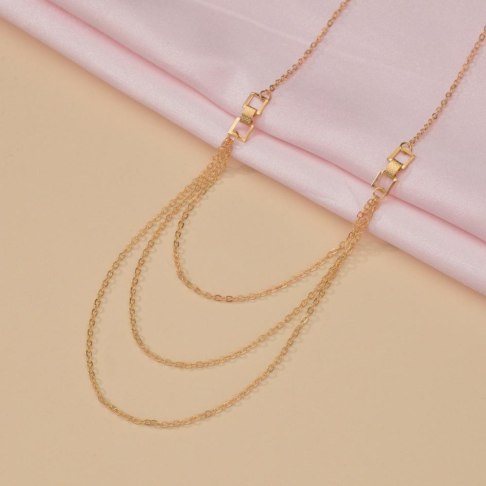 Fashion Retro Multilayer Chain Tassel Necklace Clavicle Chain Accessories