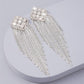 E126 Fashion Tassel Long Earrings Temperament Elegant Diamond Earrings Geometric Creative Internet Celebrity Earrings