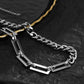 Hip-hop street titanium steel chain splicing necklace trendy brand cold personality all-match collarbone necklace for men and women