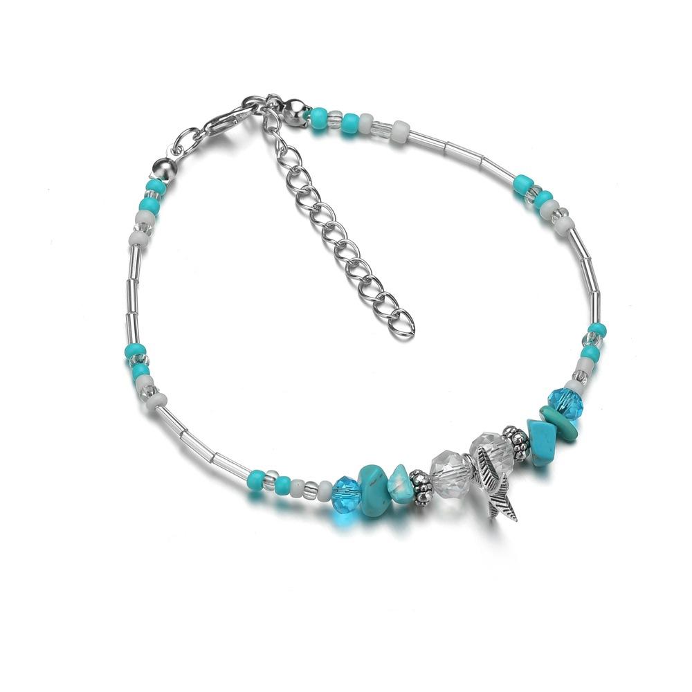 Jewelry Turquoise Yoga Bracelet Beach Pendant Starfish Pearl Vintage Anklet