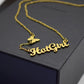HotGirl Necklace Hot Girl Sexy Girl Clavicle Chain Creative Alphabet Necklace