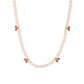 Small Fresh Rice Bead Cherry Short Necklace Hand Beaded Jelly Bead Necklace Accessories