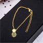 Pop Bracelet Cute Hollow Pineapple Bracelet Alloy Pendant Fruit Bracelet Anklet