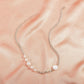 Ins personality all-match love pearl stitching necklace niche design all-match chain clavicle chain female