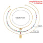 Jewelry Simple Metal Portrait Embossed Multilayer Necklace Retro Ethnic Imitation Crystal Beaded Necklace