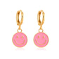 Ins cute dripping oil smiling face earrings simple metal smile earrings fashion creative earrings earrings female