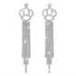 E1596 Temperament Elegant Net Red Earrings Claw Chain Rhinestone Tassel Crown Dinner Party Earrings Female