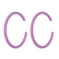 Fashion personality fluorescent purple simple exaggerated C-shaped large earrings trendy elegant atmospheric earrings for women