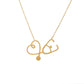 Heart stethoscope necklace female love heart necklace ins fashion stainless steel
