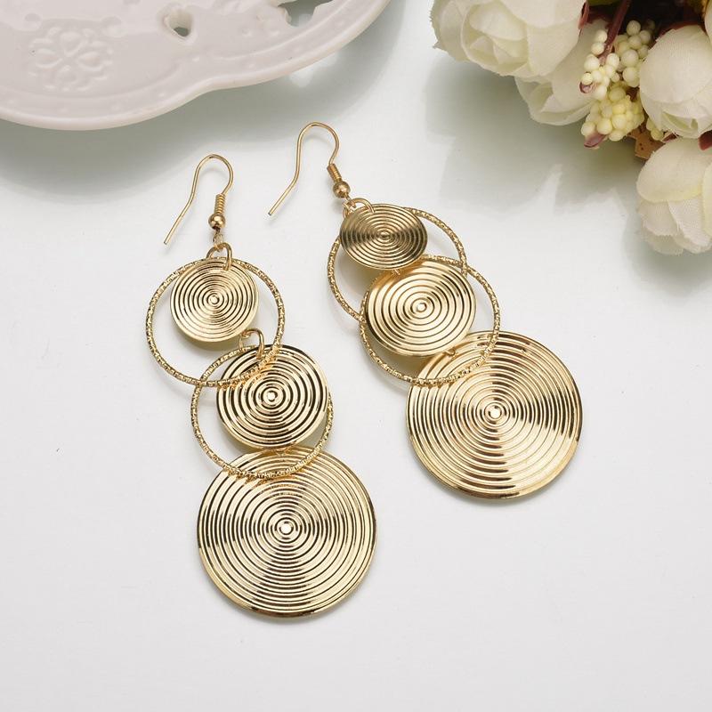 Temperament female circle long fashion earrings exaggerated earrings earhook earrings