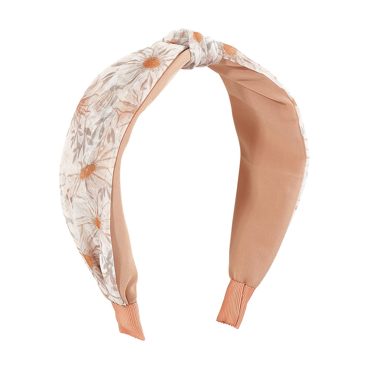F4386 Mori girl fashion wide-brimmed knotted headband spring and summer small fresh printing color net red headband hair buckle
