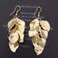 Fashion Texture Metal Sequins Banana Leaf Ladies Earrings Pop Earrings Indian Ear Jewelry