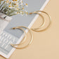 Jewelry Retro Geometric Hollow Crescent Earrings Female Exaggerated Big Moon Metal Earrings Earrings
