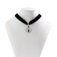 Jewelry sweet cool heart-shaped black imitation crystal necklace female simple velvet drop-shaped pendant necklace