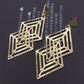 Geometric Hollow Earrings Women's Multi-level Rhombus Versatile Ripple Earrings Girls' Heart Jewelry