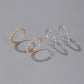 Ins inlaid crystal round earrings female personality temperament hollow simple geometric earrings net red earrings tide