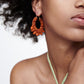 E193ZA Bohemian Ethnic Bead Earrings Leisure Vacation Handmade Retro Geometric Earrings Female