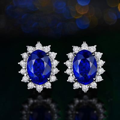 Explosive fashion niche design sense crystal earrings female gemstone earrings diamond earrings jewelry accessories