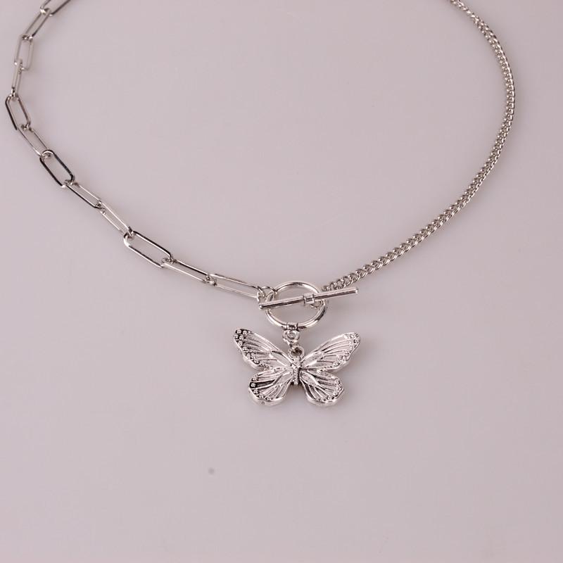 Jewelry retro butterfly necklace female amazo direct supply