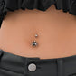 ins inlaid zircon butterfly navel nail navel decoration spider navel ring human body piercing jewelry