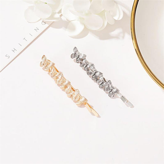 Retro Metal Butterfly Hair Clip Personality Cute Insect Word Clip Creative Fashion Side Clip Hair Card