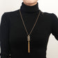 Jewelry Autumn and Winter Tassel Sweater Necklace Diamond 8-character Chain Necklace Sweater Chain Advanced Sense Female